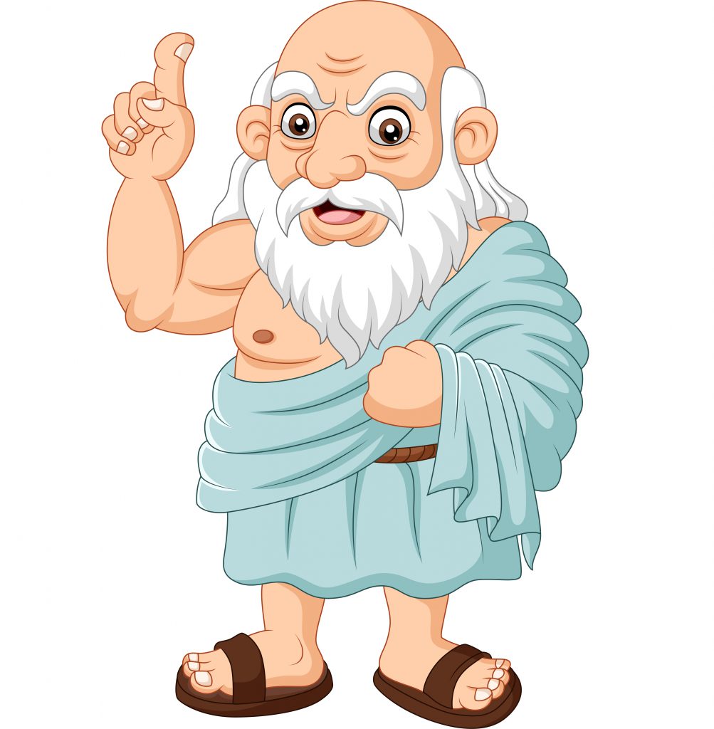 cartoon ancião grego